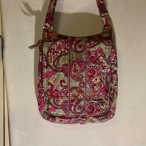 LARGE VERA BRADLEY HIPSTER PINK/GRAY PAISLEY